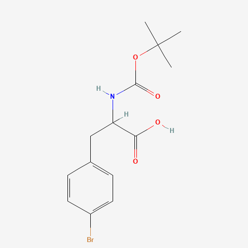 3-(4-bromophenyl)-2-[(2-methylpropan-2-yl)oxycarbonylamino]propanoic acid (CAS: 132153-48-1) - Related Chemical Product