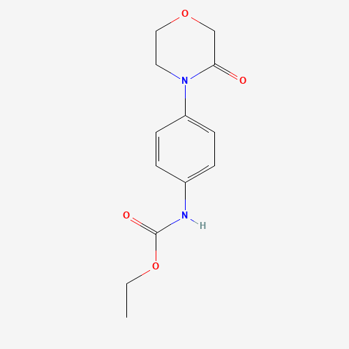 Ethyl (4-(3-oxomorpholino)phenyl)carbamate (CAS: 1327778-39-1) - Chemical Structure and Molecular Formula 