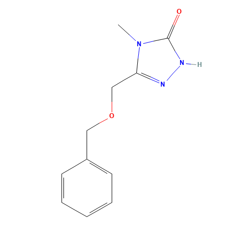 3-((Benzyloxy)methyl)-4-methyl-1H-1,2,4-triazol-5(4H)-one (CAS: 1338226-20-2) - Chemical Structure and Molecular Formula 