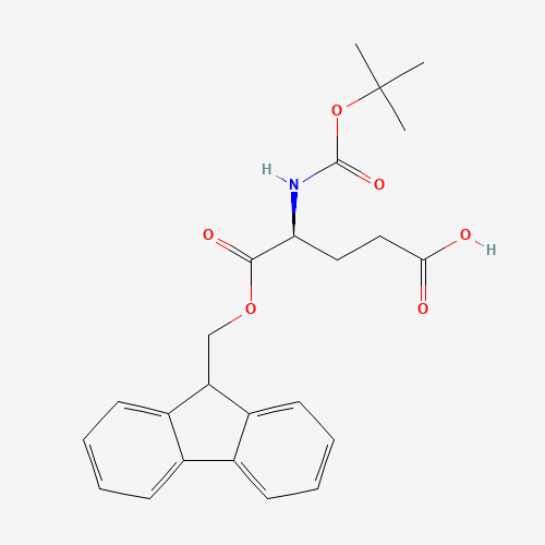 Boc-L-glutamic acid alpha-9-fluorenylmethyl ester (CAS: 133906-29-3) - Chemical Structure and Molecular Formula 