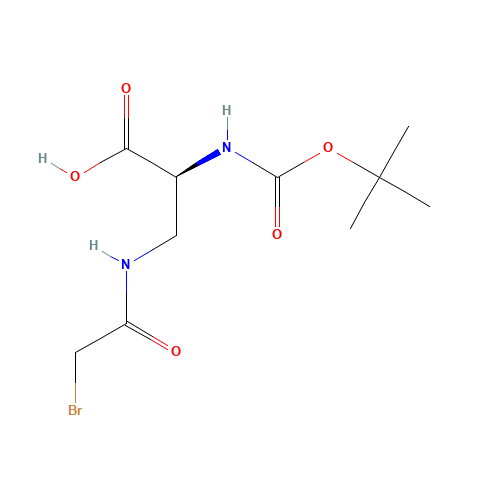 (S)-3-(2-Bromoacetamido)-2-((tert-butoxycarbonyl)amino)propanoic acid (CAS: 135630-90-9) - Related Chemical Product