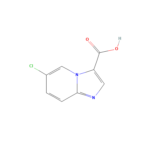 6-chloroimidazo[1,2-a]pyridine-3-carboxylic acid (CAS: 138642-97-4) - Chemical Structure and Molecular Formula 