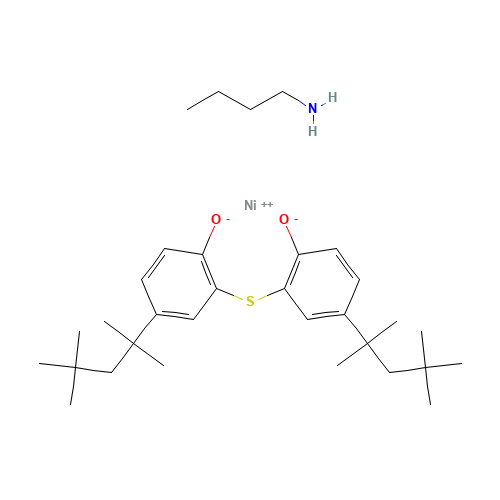 nickel(2+) 2,2'-sulfanediylbis[4-(2,4,4-trimethylpentan-2-yl)phenolate] butan-1-amine(1:1:1) (CAS: 14516-71-3) - Related Chemical Product