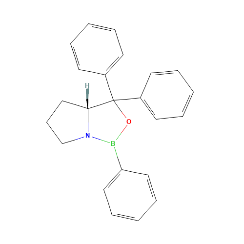 1,3,3-triphenyl-hexahydropyrrolo[1,2-c][1,3,2]oxazaborole (CAS: 145238-45-5) - Chemical Structure and Molecular Formula 