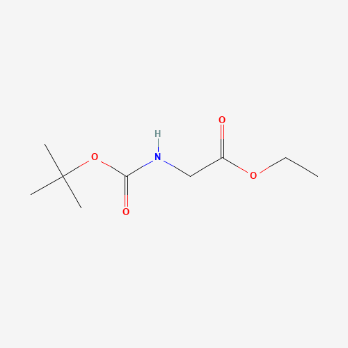 Ethyl 2-(tert-butoxycarbonylamino)acetate; Ethyl 2-((tert-butoxycarbonyl)amino)acetate (CAS: 14719-37-0) - Chemical Structure and Molecular Formula 