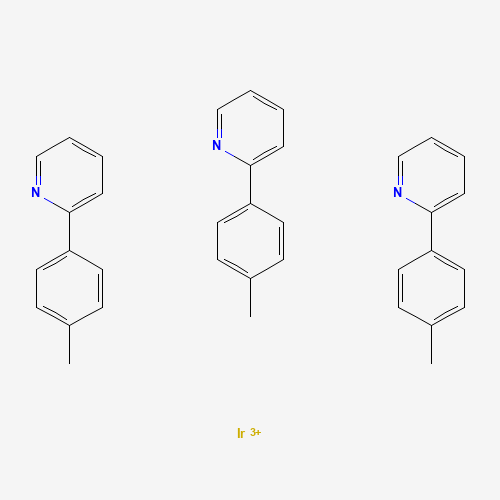 Ir(Mppy)3 , Tris[2-(p-tolyl)pyridine]iridiuM(III) (CAS: 149005-33-4) - Chemical Structure and Molecular Formula 