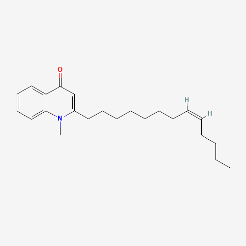(Z)-1-Methyl-2-(tridec-8-en-1-yl)quinolin-4(1H)-one (CAS: 15266-38-3) - Chemical Structure and Molecular Formula 
