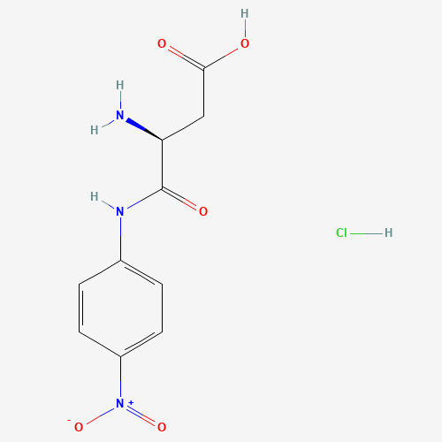 (S)-3-Amino-4-((4-nitrophenyl)amino)-4-oxobutanoic acid hydrochloride (CAS: 154564-03-1) - Chemical Structure and Molecular Formula 