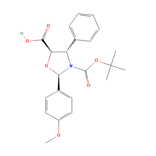 (2R,4S,5R)-3-(tert-Butoxycarbonyl)-2-(4-methoxyphenyl)-4-phenyloxazolidine-5-carboxylic acid (CAS: 155396-69-3) - Related Chemical Product