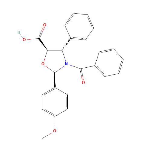 (2R,4S,5R)-3-Benzoyl-2-(4-methoxyphenyl)-4-phenyl-5-oxazolidinecarboxylic acid (CAS: 157826-10-3) - Related Chemical Product