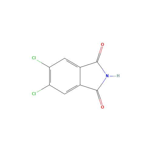 5,6-dichloroisoindoline-1,3-dione (CAS: 15997-89-4) - Chemical Structure and Molecular Formula 