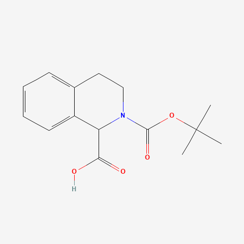 2-(tert-butoxycarbonyl)-1,2,3,4-tetrahydroisoquinoline-1-carboxylic acid (CAS: 166591-85-1) - Chemical Structure and Molecular Formula 