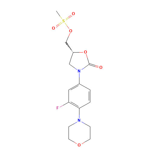 (R)-(3-(3-Fluoro-4-morpholinophenyl)-2-oxooxazolidin-5-yl)methyl methanesulfonate (CAS: 174649-09-3) - Related Chemical Product