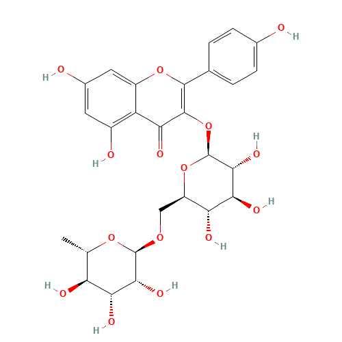 Nicotiflorin (CAS: 17650-84-9) - Chemical Structure and Molecular Formula 