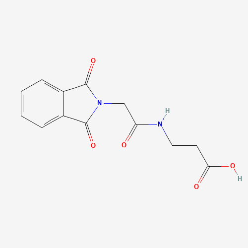 Pht-Gly-Beta-Ala-Oh (CAS: 17896-84-3) - Chemical Structure and Molecular Formula 
