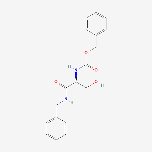 (R)-benzyl 1-(benzylamino)-3-hydroxy-1-oxopropan-2-ylcarbamate (CAS: 180060-98-4) - Chemical Structure and Molecular Formula 
