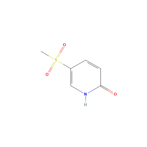 5-methylsulfonyl-2-pyridone (CAS: 18085-51-3) - Chemical Structure and Molecular Formula 