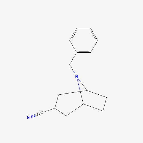 3-cyano-8-benzyl-8-azabicyclo[3.2.1]octane (CAS: 185985-38-0) - Chemical Structure and Molecular Formula 