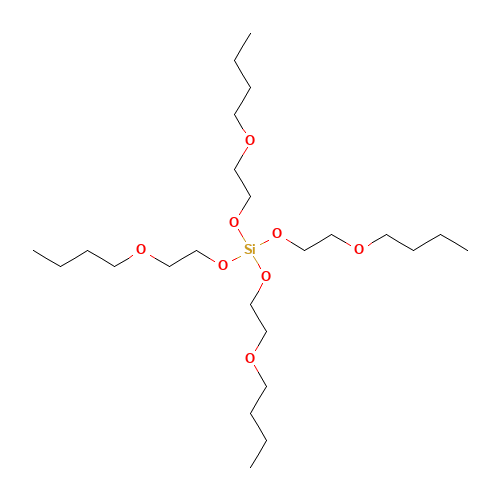 Tetrakis(butoxyethoxy)silane (CAS: 18765-38-3) - Chemical Structure and Molecular Formula 