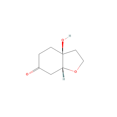 3a-hydroxy-2,3,4,5,7,7a-hexahydro-1-benzofuran-6-one (CAS: 189264-44-6) - Chemical Structure and Molecular Formula 
