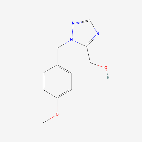 (1-(4-Methoxybenzyl)-1H-1,2,4-triazol-5-yl)methanol (CAS: 199014-14-7) - Chemical Structure and Molecular Formula 