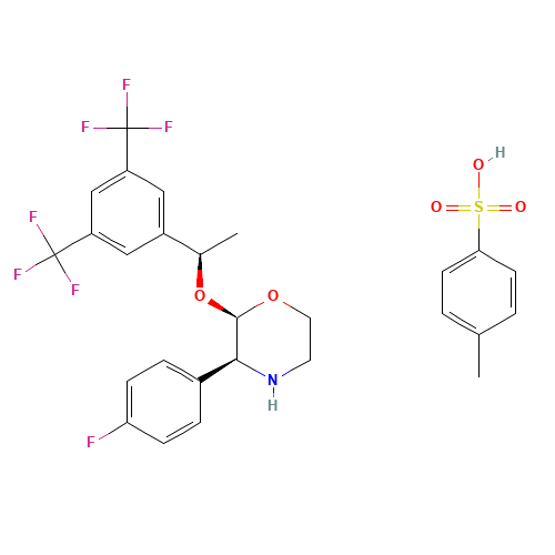 (2R,3S)-2-((R)-1-(3,5-Bis(trifluoromethyl)phenyl)ethoxy)-3-(4-fluorophenyl)morpholine 4-methylbenzenesulfonate (CAS: 200000-59-5) - Related Chemical Product