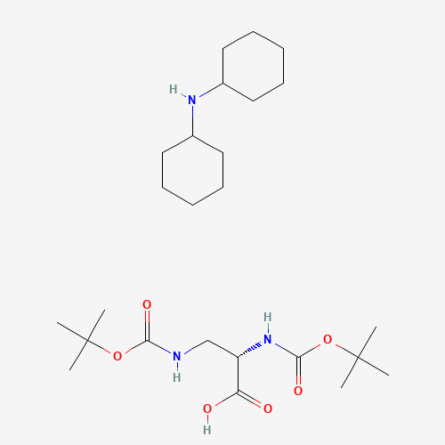 Boc-Dap(Boc)-OH (dicyclohexylammonium) salt (CAS: 201472-68-6) - Chemical Structure and Molecular Formula 