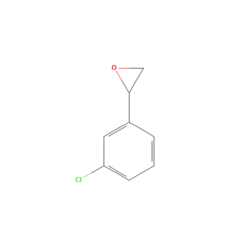 2-(3-Chlorophenyl)oxirane (CAS: 20697-04-5) - Chemical Structure and Molecular Formula 