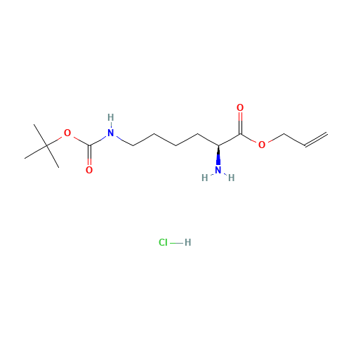 H-L-LYS(BOC)-OALL HCL (CAS: 218938-64-8) - Chemical Structure and Molecular Formula 
