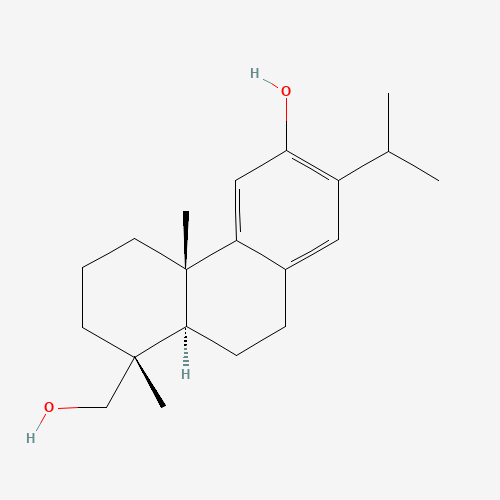 Abieta-8,11,13-triene-12,18-diol (CAS: 22595-48-8) - Chemical Structure and Molecular Formula 