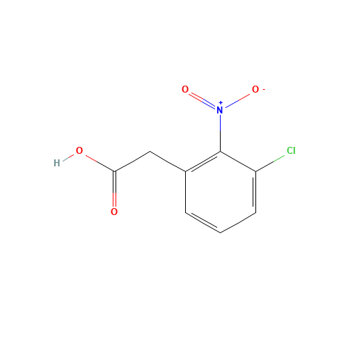 3-Chloro-2-nitrophenylacetic acid (CAS: 23066-21-9) - Chemical Structure and Molecular Formula 