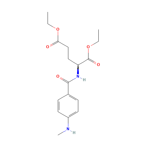 (S)-Diethyl 2-(4-(methylamino)benzamido)pentanedioate (CAS: 2378-95-2) - Chemical Structure and Molecular Formula 