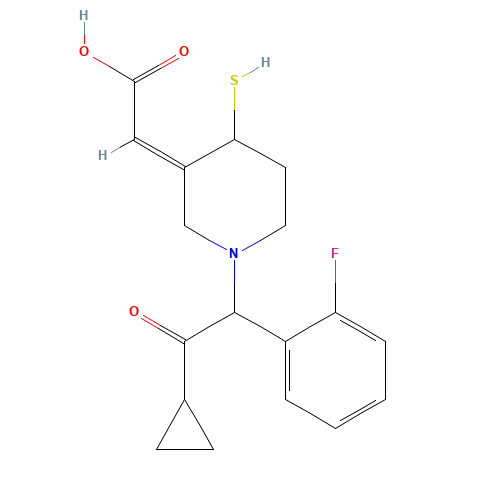 Prasugrel metabolite (CAS: 239466-74-1) - Chemical Structure and Molecular Formula 