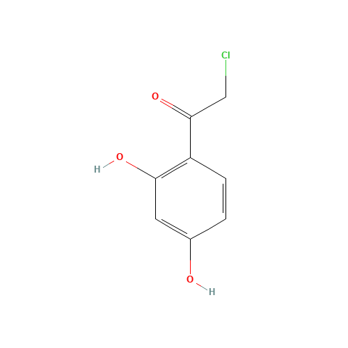 2-chloro-1-(2,4-dihydroxyphenyl)ethanone (CAS: 25015-92-3) - Chemical Structure and Molecular Formula 