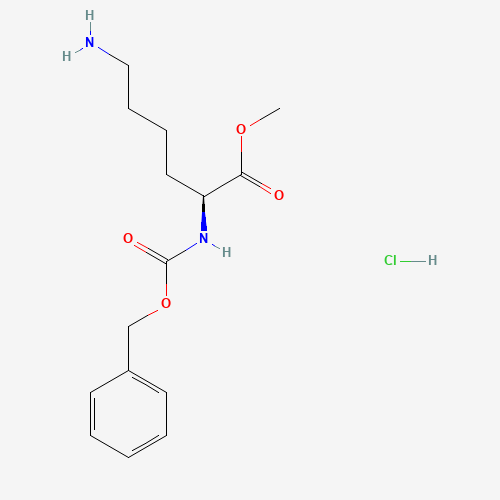 (S)-Methyl 6-amino-2-(((benzyloxy)carbonyl)amino)hexanoate hydrochloride (CAS: 26348-68-5) - Chemical Structure and Molecular Formula 