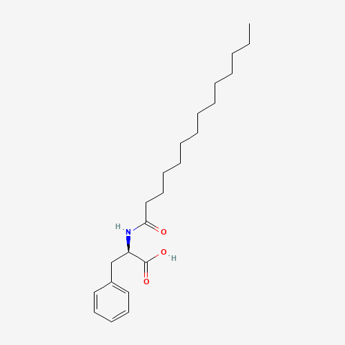 D-Phenylalanine, N-(1-oxotetradecyl)- (CAS: 272123-01-0) - Chemical Structure and Molecular Formula 