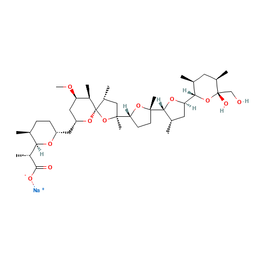 2-{6-[(2-{5'-[6-hydroxy-6-(hydroxymethyl)-3,5-dimethyltetrahydro-2h-pyran-2-yl]-2,3'-dimethyloctahydro-2,2'-bifuran-5-yl}-9-methoxy-2,4,10-trimethyl-1,6-dioxaspiro[4.5]dec-7-yl)methyl]-3-methyltetrahydro-2h-pyran-2-yl}propanoic acid (CAS: 28643-80-3) - Related Chemical Product