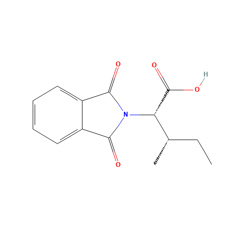 Phthaloyl-L-isoleucine (CAS: 29588-88-3) - Chemical Structure and Molecular Formula 