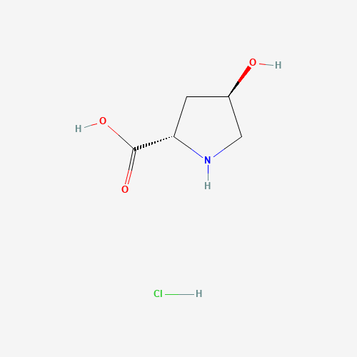 (2S,4R)-4-hydroxypyrrolidine-2-carboxylic Acid Hydrochloride (CAS: 32968-78-8) - Chemical Structure and Molecular Formula 