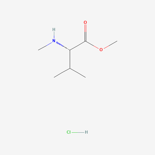 N-Me-Val-OMe HCl (CAS: 3339-44-4) - Chemical Structure and Molecular Formula 
