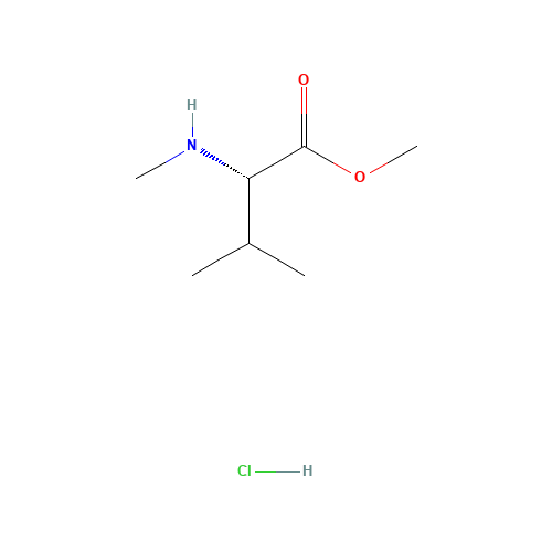 N-Me-Val-OMe HCl (CAS: 3339-44-4) - Chemical Structure and Molecular Formula 
