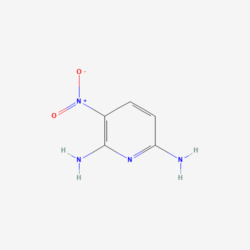 2,6-DIAMINO-3-NITROPYRIDINE (CAS: 3346-63-2) - Chemical Structure and Molecular Formula 