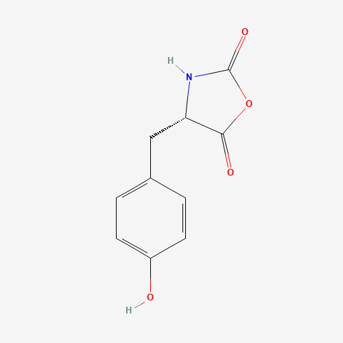 (S)-4-(4-Hydroxybenzyl)oxazolidine-2,5-dione (CAS: 3415-08-5) - Chemical Structure and Molecular Formula 