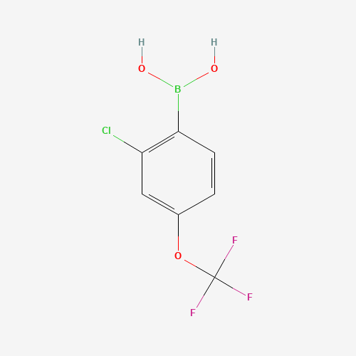 2-CHLORO-4-TRIFLUOROMETHOXYPHENYLBORONIC ACID (CAS: 345226-20-2) - Chemical Structure and Molecular Formula 