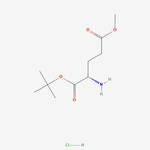 S)-1-tert-butyl 5-methyl 2-aminopentanedioate hydrochloride (CAS: 34582-33-7) - Chemical Structure and Molecular Formula 