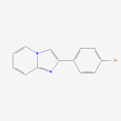 2-(4-Bromophenyl)imidazo[1,2-a]pyridine (CAS: 34658-66-7) - Chemical Structure and Molecular Formula 