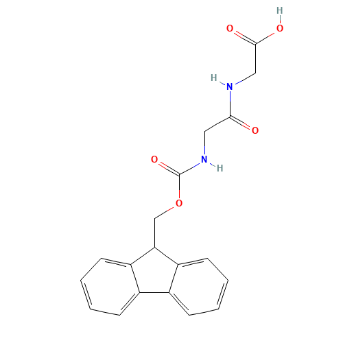 Fmoc-Gly-Gly-OH (CAS: 35665-38-4) - Chemical Structure and Molecular Formula 