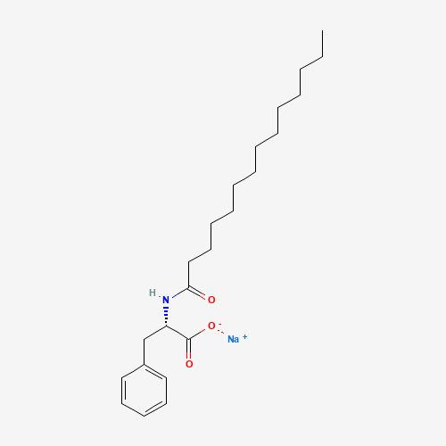 Sodium N-tetradecanoyl-L-phenlyalaninate (CAS: 36577-41-0) - Chemical Structure and Molecular Formula 
