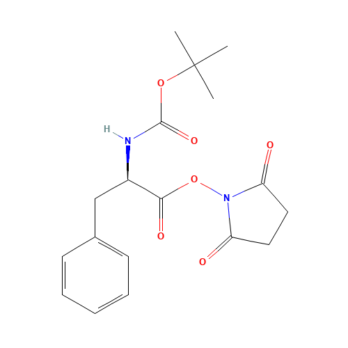 Boc-D-Phe-Osu (CAS: 3674-18-8) - Chemical Structure and Molecular Formula 