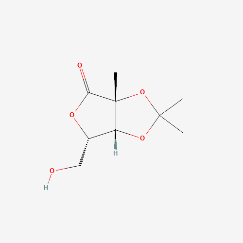 2,3-di-O-isoproyliden-2-C-methylribono-γ-lactone (CAS: 36791-99-8) - Chemical Structure and Molecular Formula 